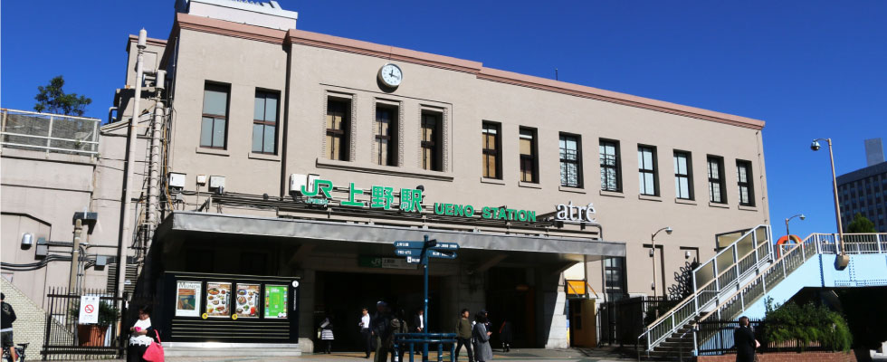 JR上野駅から徒歩3分の抜群のアクセス